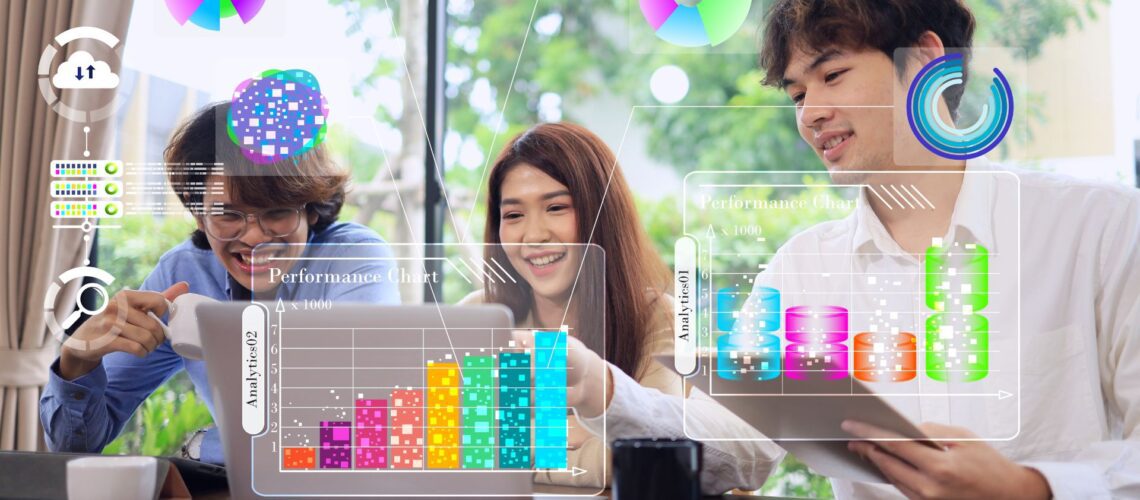 Science professionals demonstrating technical communication skills during stakeholder presentation