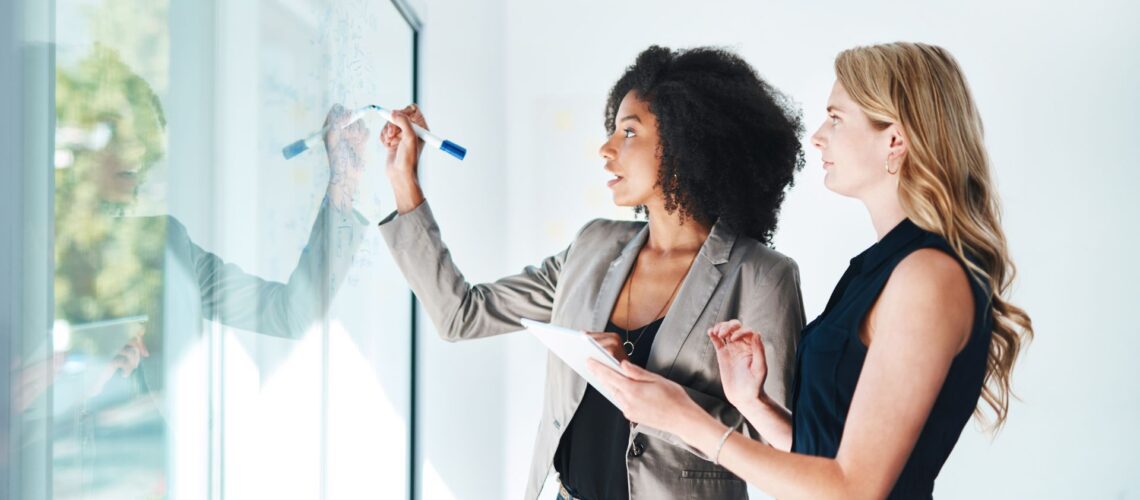 High-performing employee participating in a development workshop or planning session