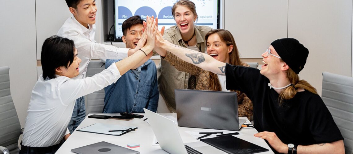 Team gathered for a first meeting with a new leader, building connection and alignment