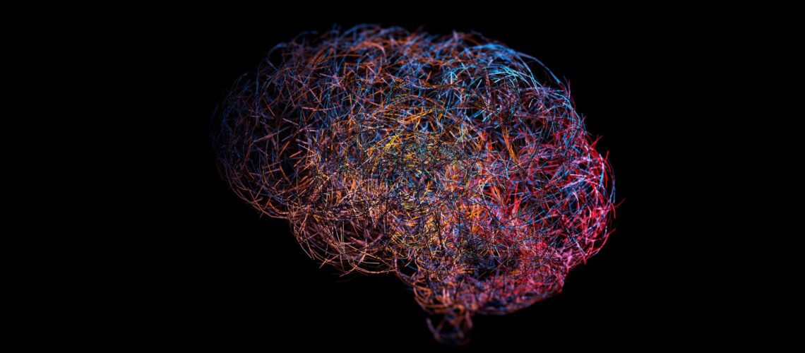 Digital brain visualization showing neural pathways and connections representing the future of neuroscience-based leadership coaching