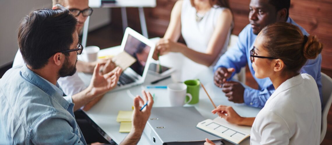 Team meeting using accountability framework for collaborative problem-solving discussion