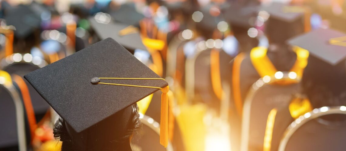 Graduates attending a graduation ceremony before starting their careers